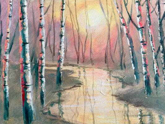 Spring Birch Painting Class- May 26th @7pm