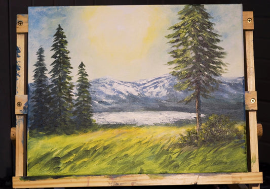 Painting Lesson Video Download - Mountains and Evergreens
