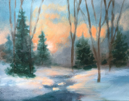 Winter Evening Painting Class Tues Feb 4, 6:30 PM