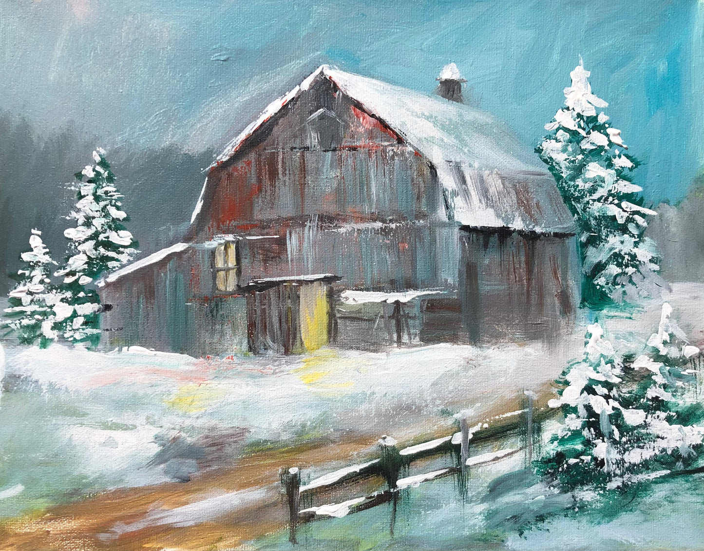 Winter Barn Painting Class